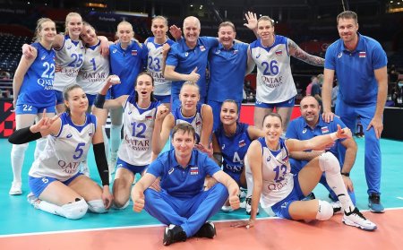 Волейболистки России победили команду Азербайджана на ЧЕ