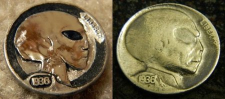 Египетская монета с инопланетянином и НЛО - раритет или мистификация? 