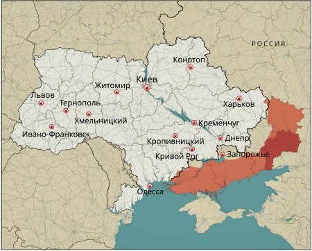 Карта ударов по Украине 10 октября 2022