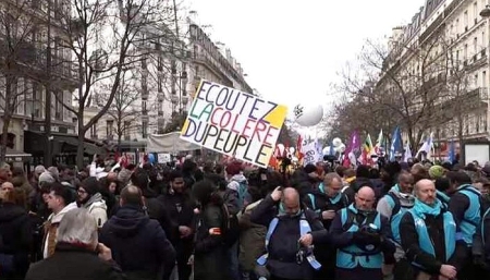 Протестные акции против пенсионной реформы во Франции