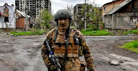Боец ЧВК Вагнер в Атёмовске