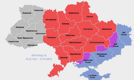 Карта ударов по Украине 6 мая 2023