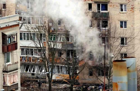 Взрыв дома от беспилотника в Петербурге