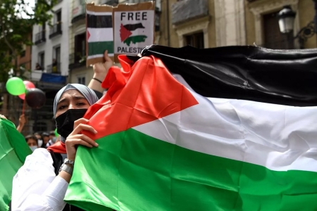 Акция в поддержку Палестины в Мадриде